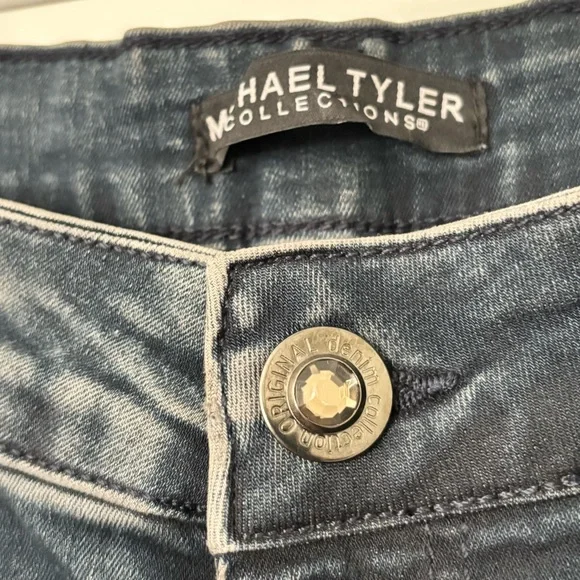 NWT!⭐️ Michael Tyler • Distressed Jeans with Rhinestone Accents- Women’s Size 12 - Picture 7 of 16